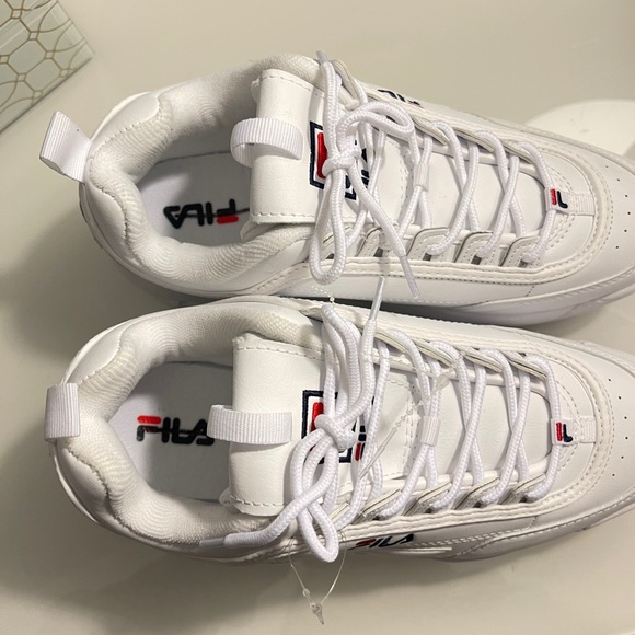 Fila Disruptor II Premium Black & White Trainers At Great  Fila Disruptor II Premium